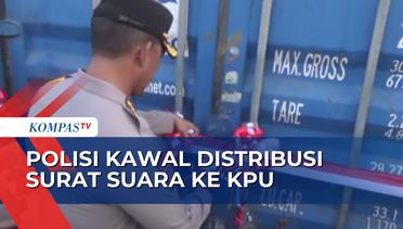 Polisi Kawal Distribusi Surat Suara Pemilu 2024 dari Pelabuhan Ambon Sampai ke Kabupaten