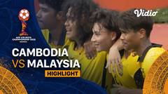 Highlight - Cambodia vs Malaysia | AFF U-19 Championship 2022