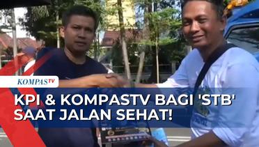 KPI & KompasTV Bagi-Bagi 'Set Top Box' Televisi pada Warga yang Ikut Jalan Sehat di CFD Makassar!