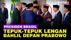 Momen Tak Terduga Presiden Brasil Lula Tepuk-tepuk Bahlil Depan Prabowo