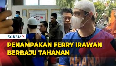 Tersangka Kasus KDRT Ferry Irawan Tiba di Kejaksaan Negeri Kediri