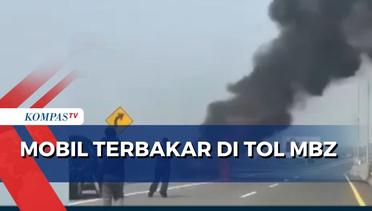 Diduga Korsleting, Mobil Terbakar di Tol Layang MBZ