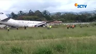 Pesawat Kargo Tergelincir di Bandara Wamena Papua - Liputan 6 Petang