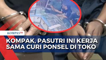 CCTV Rekam Aksi Kompak Pasangan Suami-Istri Curi Ponsel di Semarang Jateng!