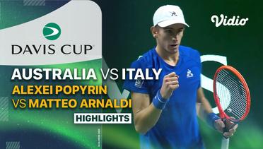 Final: Australia (Alexei Popyrin) vs Italy (Matteo Arnaldi) - Highlights | Davis Cup 2023