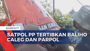 Langgar Aturan, Satpol PP Baubau Tertibkan 227 Baliho Caleg dan Parpol