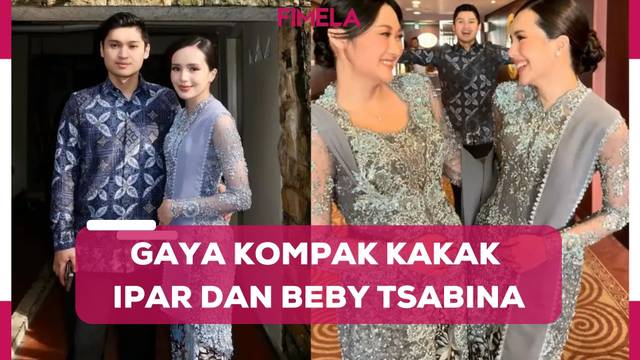Ibu Mertua dan Kakak Ipar Beby Tsabina Kompak Kenakan Kebaya Biru saat Pelantikan Ayah Mertua