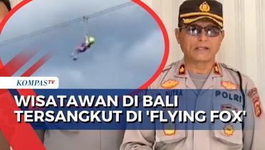 Akibat Angin Kencang, Wisatawan di Pantai Diamond Bali Tersangkut saat Naik Wahana 'Flying Fox'