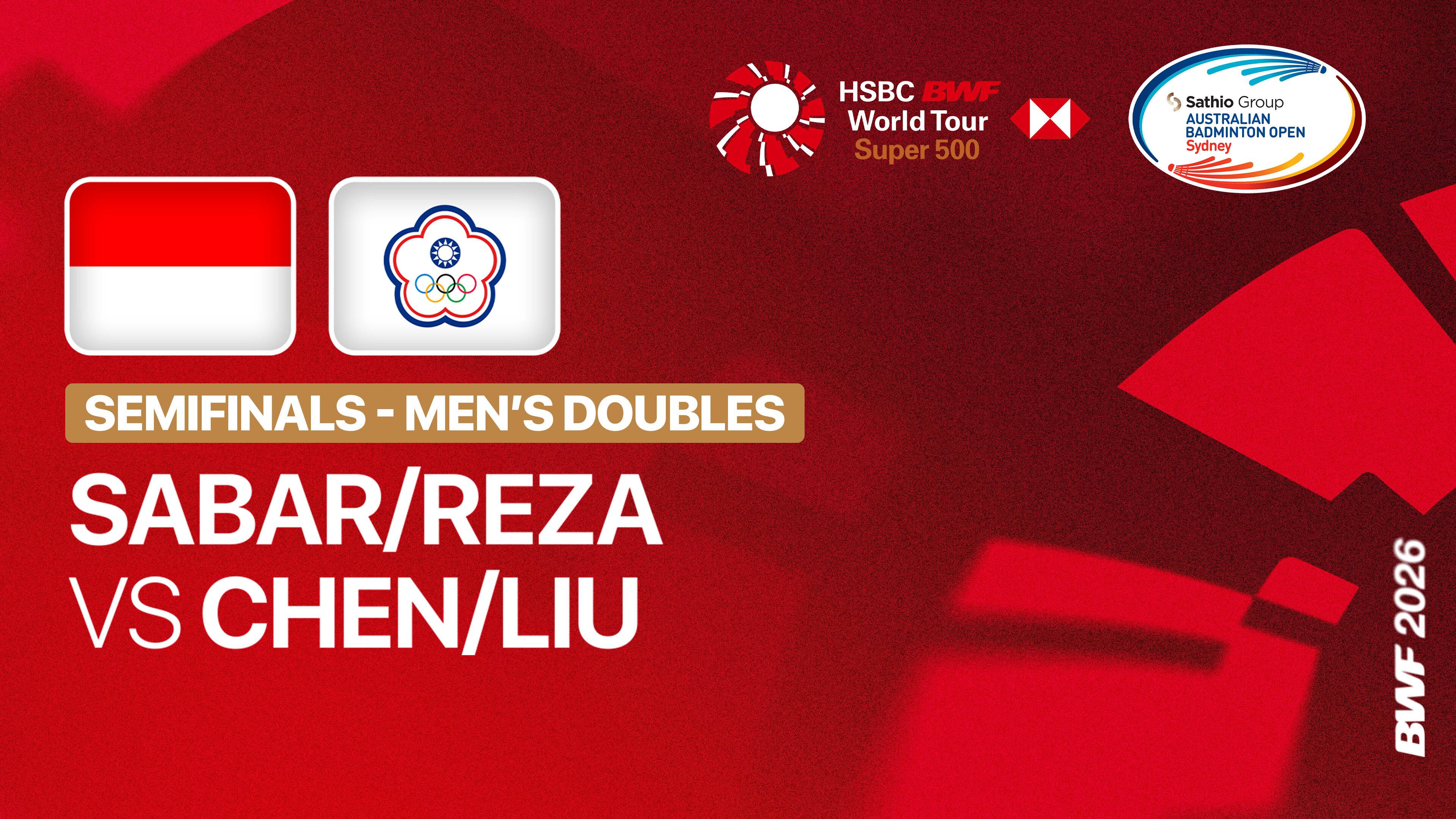 Sabar Karyaman Gutama/Moh Reza Pahlevi Isfahani (INA) vs Chen Cheng Kuan/Liu Kuang Heng (TPE) - Men's Doubles Semi Finals | SATHIO GROUP Australian Open 2026