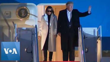 President Trump Returns From Trip to India