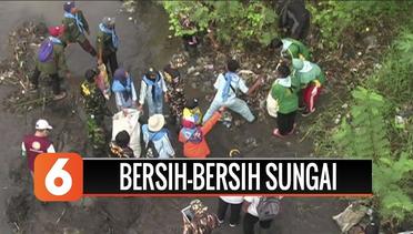 Hari Peduli Sampah Nasional, Ratusan Relawan Bersih-bersih di Sungai