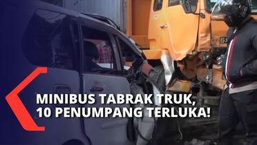 Minibus Tabrak Truk Kontainer Pengangkut Kelapa Sawit di Palembang, 10 Orang Terluka!
