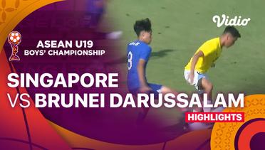 Singapore vs Brunei Darussalam - Highlights | ASEAN U19 Boys Championship 2024