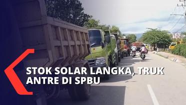 Stok Solar Langka di Kabupaten Buton Sulawesi Tenggara, Truk Antre di SPBU