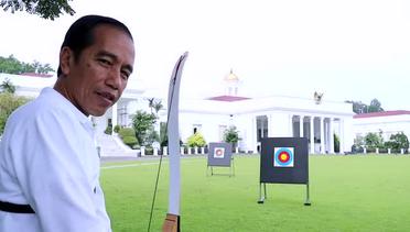 Kaesang dan Jokowi Bermain Panahan