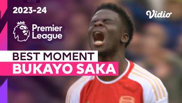 Aksi Bukayo Saka | Arsenal vs Aston Villa | Premier League 2023/24