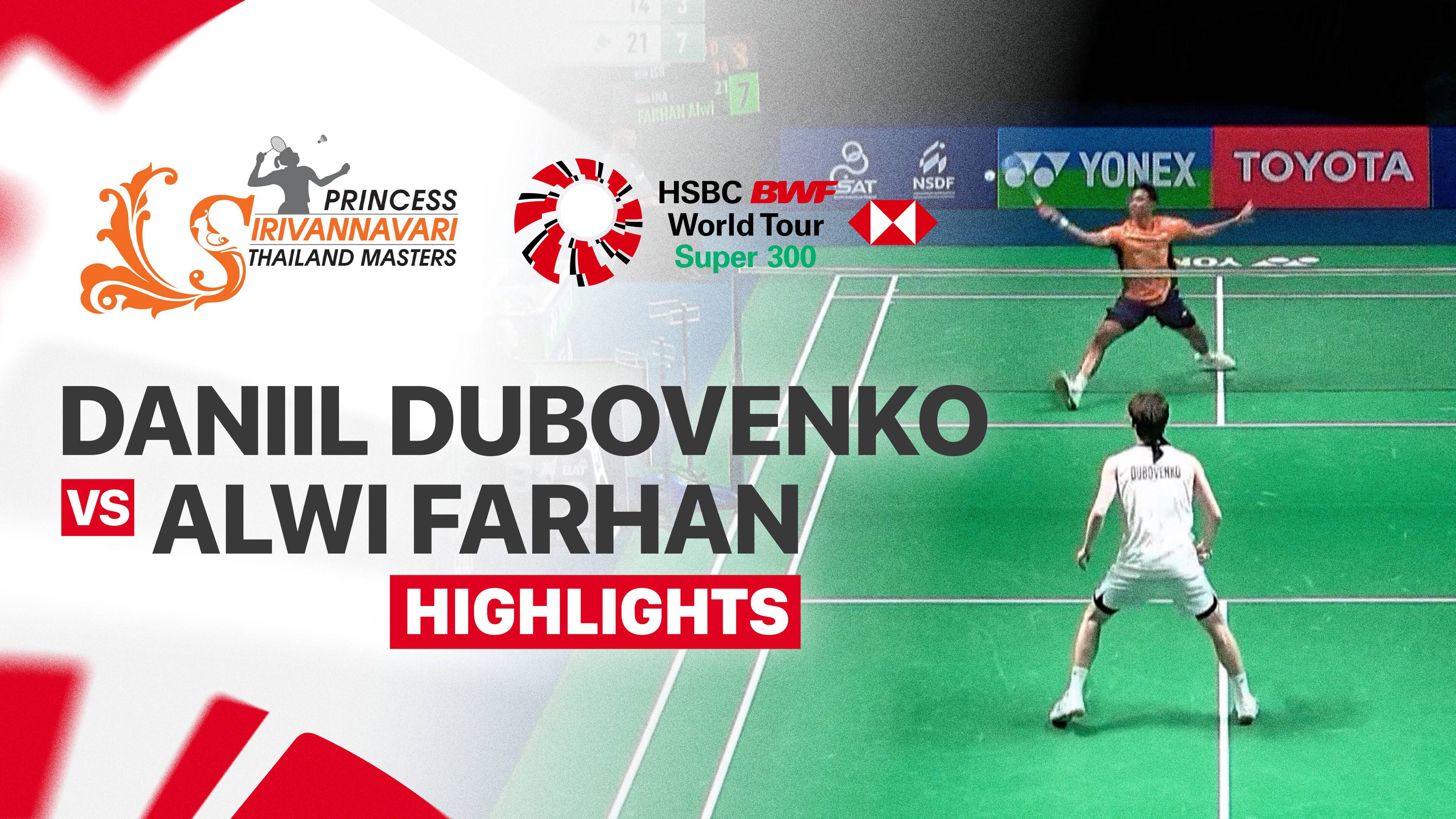 Daniil Dubovenko (ISR) vs Alwi Farhan (INA) - Men's Singles Round of 16 | PRINCESS SIRIVANNAVARI Thailand Masters 2026