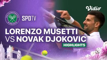 Lorenzo Musetti (ITA) vs Novak Djokovic (SRB) - Highlights | Wimbledon 2024 - Gentlemen's Singles