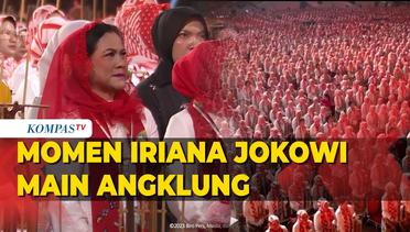 Iriana Jokowi Ikut Main Angklung yang Pecahkan Rekor Dunia