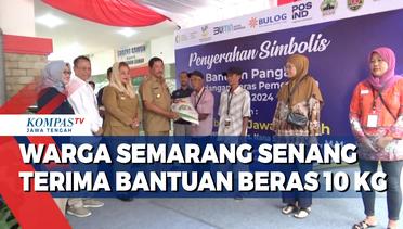 Warga Semarang Senang Terima Bantuan Beras 10 Kg