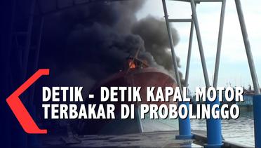 Kapal Motor Terbakar di Pelabuhan Mayangan Probolinggo