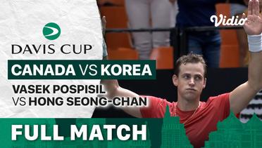 Full Match | Grup B: Canada vs Korea | Vasek Pospisil vs Hong Seong-chan | Davis Cup 2022
