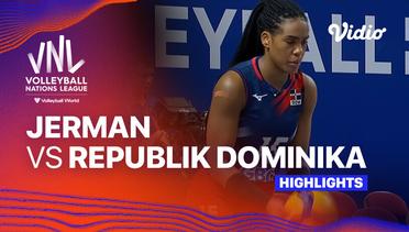 Jerman vs Republik Dominika - Highlights | Women's Volleyball Nations League 2024