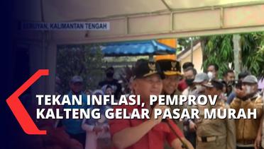 Tinjau Pasar Murah, Gubernur Kalteng Bagikan Paket Sembako Gratis & BLT BBM ke Warga!