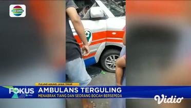 Ambulans Terguling di Kabupaten Tulung Agung