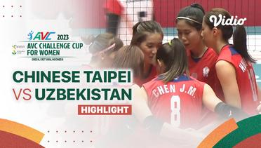 Highlights | Chinese Taipei vs Uzbekistan | AVC Challenge Cup for Women 2023