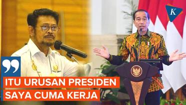 Respons Mentan Syahrul Yasin Limpo soal Isu Reshuffle