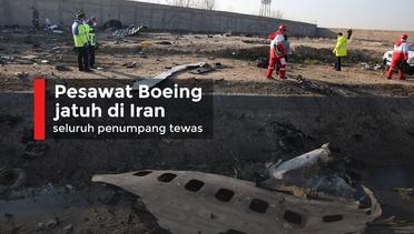 Pesawat Boeing jatuh di Iran seluruh penumpang tewas