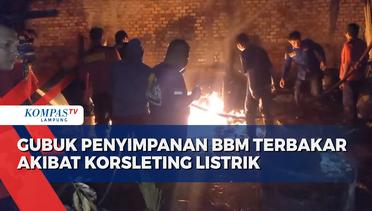 Kobaran Api Melahap Tempat Penitipan BBM di Palembang