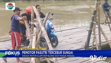 Pemotor Pasutri Tercebur Sungai di Kabupaten Sidoarjo