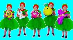 Five Little Elves + More Christmas Songs For Kids | Super Simple Songs | Anuta Kids Channel