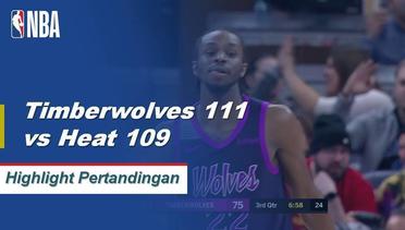 NBA | Cuplikan Hasil Pertandingan : Timberwolves 111 vs Heat 109