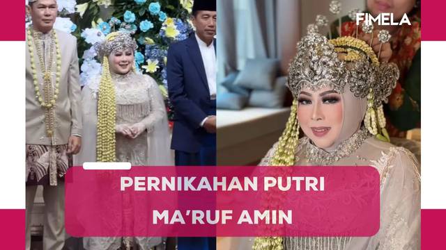 6 Potret Pernikahan Anak Kedua Wakil Presiden Ma'ruf Amin, Tampil Menawan Dibalut Kebaya Modern