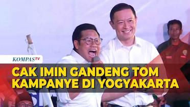 Momen Cak Imin Didampingi Tom Lembong saat Kampanye di Yogyakarta