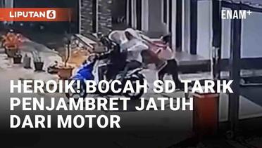 Aksi Heroik Bocah SD di Lampung Tarik Penjambret Sampai Jatuh dari Motor
