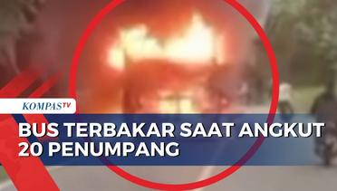 Bawa 20 Penumpang, Bus dengan Rute Medan-Jakarta Terbakar Tiba-tiba!
