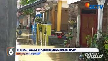 Puluhan Rumah Warga di Rembang Rusak Dihantam Ombak Setinggi 4 Meter