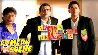 Paresh Rawal & Johnny Lever Encounters Akshay Kumar | Comedy Scene | Awara Paagal Deewana