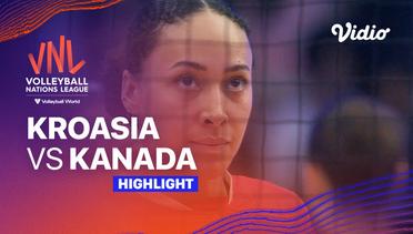 Match Highlights | Kroasia vs Kanada | Women's Volleyball Nations League 2023