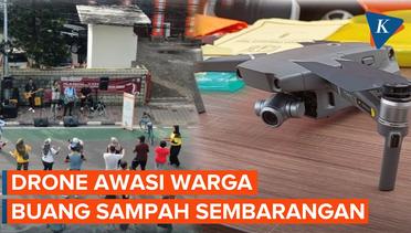 Drone Awasi Warga Buang Sampah Sembarang di CFD Jakbar