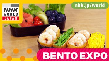 Bento Sushi Kulit Tahu Berwarna-warni & Bento Kubis Patty Daging Cincang