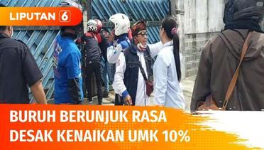 Buruh Berunjuk Rasa di Bandung Barat, Desak Pemerintah Naikkan UMK 10% | Liputan 6
