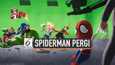 Seniman Ini Ekspresikan Kepergian Spiderman Lewat Ilustrasi
