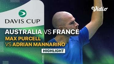 Highlights | Australia (Max Purcell) vs France (Adrian Mannarino) | Davis Cup 2023