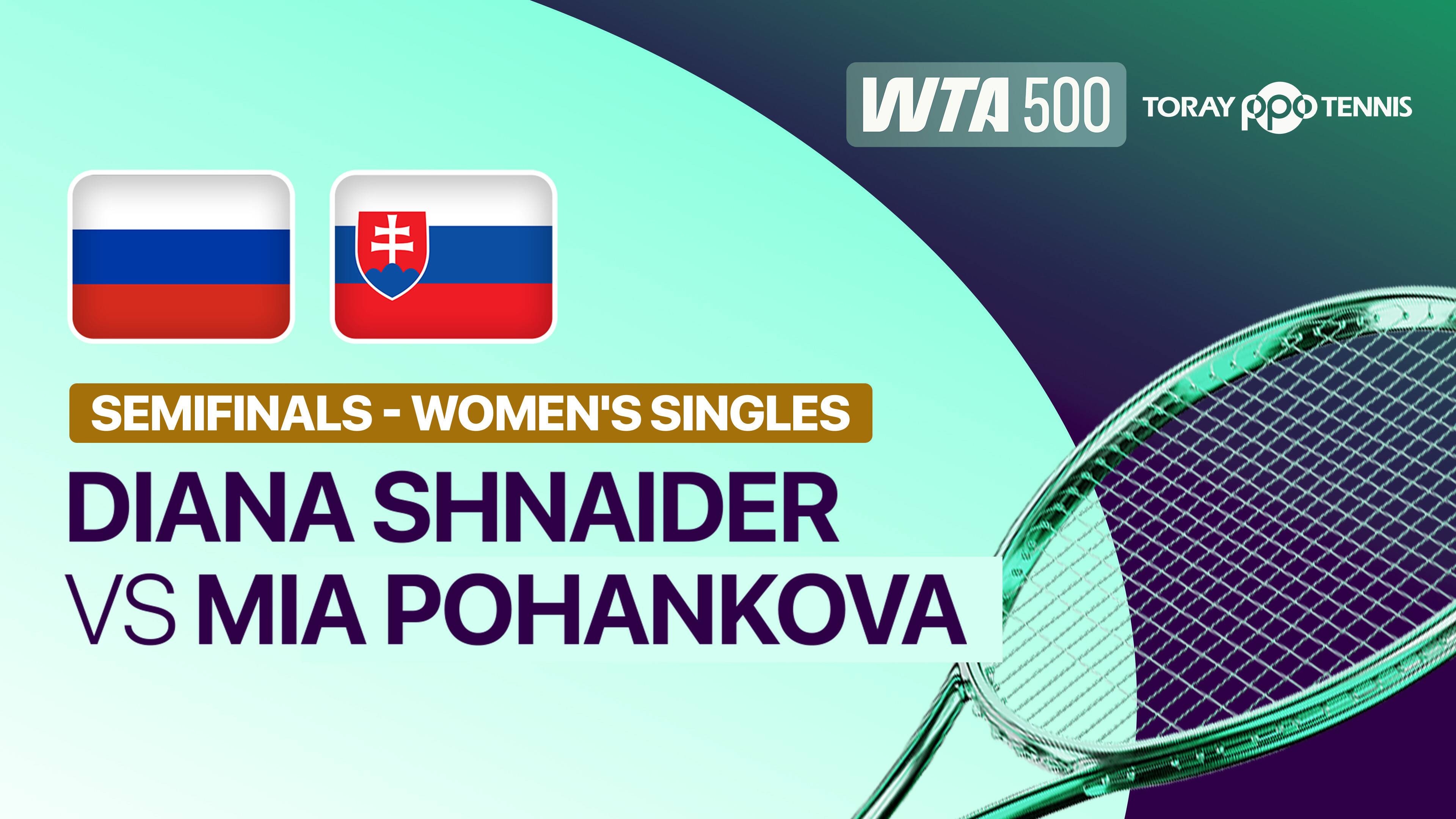 Diana Shnaider vs Mia Pohankova - Semifinal | WTA 500: Toray Pan Pacific Open Tennis 2026
