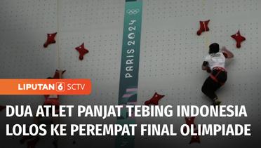 Dua Atlet Panjat Tebing Indonesia Lolos ke Babak Perempat Final Cabor Panjat Tebing | Liputan 6